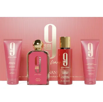 Parfém Afnan 9AM Pour Femme - EDP 100 ml + sprchový gel 100 ml + tělový závoj 150 ml + tělové mléko 100 ml + 2 měsíce na vrácení zboží
