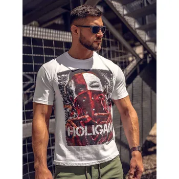 Pánské tričko Pánské triko Bolf Holigan white velikost: M