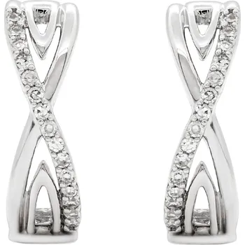 Náušnice Náušnice z bílého zlata s diamanty - kruhy E42801036B