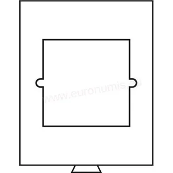 Sběratelství Leuchtturm Box s 1 čtvercovým polem o rozměru 150×150 mm, kouřová barva, se sametově červenou výstelkou