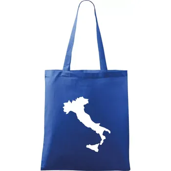 Itálie obrys - Taška bavlněná - 42 x 38 cm ( Královská modrá )