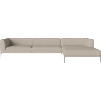 Pohovka Pohovka Caisa 4 místná, lenoška vpravo, více variant - Bolia Varianta: broušená ocel, Látka: kolekce Soil | barva - písek