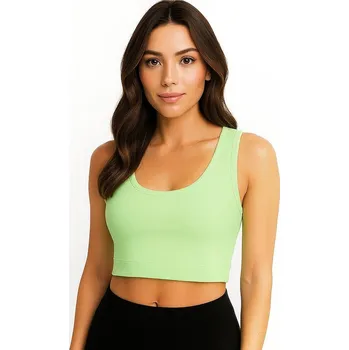 Dámská halenka Crop top č. 15 - Světle zelená Dámská velikost: M