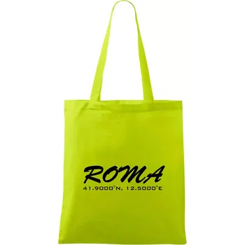 Roma GPS - Taška bavlněná - 42 x 38 cm ( Limetková )