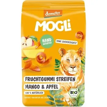 MOGLi BIO Ovocné pásky s psylliem mango a jablko 25g