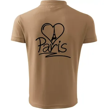 Pánská košile Srdce Paris - Polokošile pánská Pique Polo 203 - 4XL ( Písková )