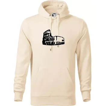 Pánská mikina Itálie Koloseum - Mikina pánská Cape s kapucí - 3XL ( Mandlová )