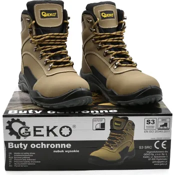 Dílna GEKO Ochranná obuv model č. 7 nubuk vysoká S3 SRC - vel. 45 G90542-45