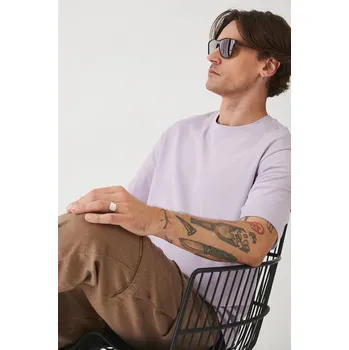 Pánské tričko Bavlněné tričko Medicine pánské, fialová barva RS25.TSMA01 04X, vel. L