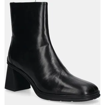 Dámské kozačky Kožené kotníkové boty Vagabond Shoemakers JANINE dámské, černá barva, na podpatku, 6038-001-20 6038.001.20 99X, EUR 40