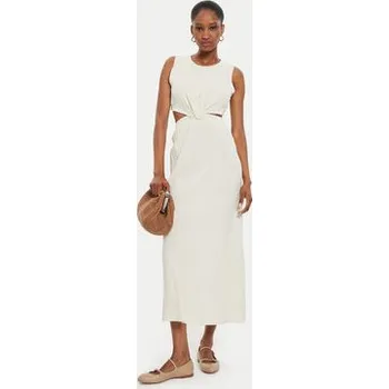 Dámské šaty ViCOLO Letní šaty TB2469 Écru Regular Fit M
