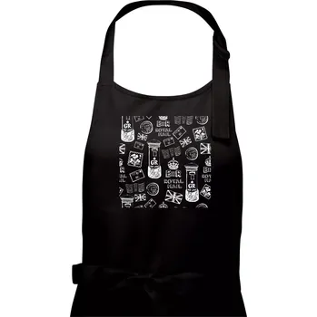 Kuchyňská zástěra Britská pošta ikony - Pánská zástěra na vaření - Univerzální velikost ( Černá )