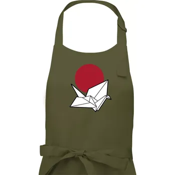 Kuchyňská zástěra Japan culture - origami - Pánská zástěra na vaření - Univerzální velikost ( Khaki )