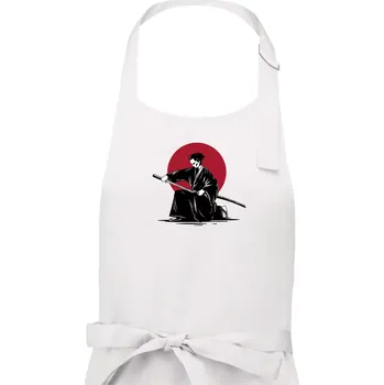 Kuchyňská zástěra Japan culture - samurai - Dámská zástěra na vaření - Univerzální velikost ( Bílá )