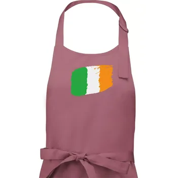 Kuchyňská zástěra Irská vlajka - Dámská zástěra na vaření - Univerzální velikost ( Starorůžová )