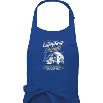 Kuchyňská zástěra Camping Society - Dámská zástěra na vaření - Univerzální velikost ( Královská modrá )