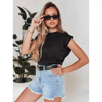 Černé triko FILLIPS DStreet černá | světle modrá 3379912