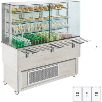 RM GASTRO Vitrína chladicí GN 3-1/1 ES Platinum + 3 H Hemlock DS (posuvné otevírání do stran) RedFox