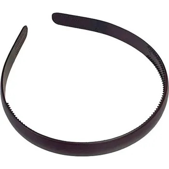 Čelenka Plastová matná čelenka rovná 1.3cm - hnědá