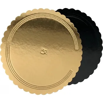 Termobox LEPENKOVÁ PODLOŽKA ZLATO- ČERNÁ (VLNITÝ OKRAJ) pr.28cm