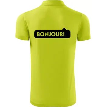 Pánská košile Nápis Bonjour - Polokošile Victory sportovní (dresovina) - XL ( Limetková )