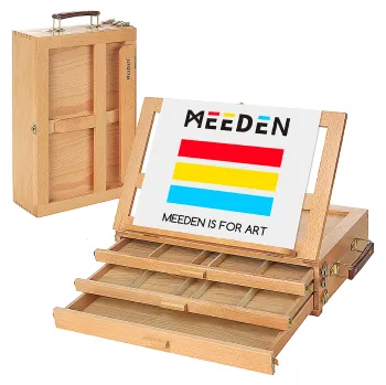 Malířský stojan Stolní stojan Meeden 6074 s přihrádkami (Stolní stojan Meeden 6074 s přihrádkami)