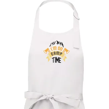 Kuchyňská zástěra I'm on camp time - Dámská zástěra na vaření - Univerzální velikost ( Bílá )