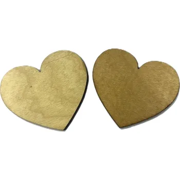 Srdce dřevěné natural A 4 cm