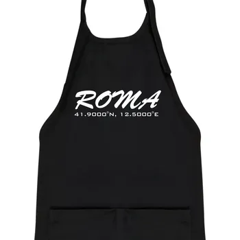 Kuchyňská zástěra Roma GPS - Dětská zástěra na vaření - Univerzální velikost ( Černá )