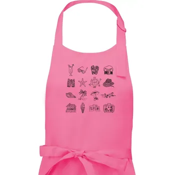 Kuchyňská zástěra Dovolená u moře - Dámská zástěra na vaření - Univerzální velikost ( Růžová )