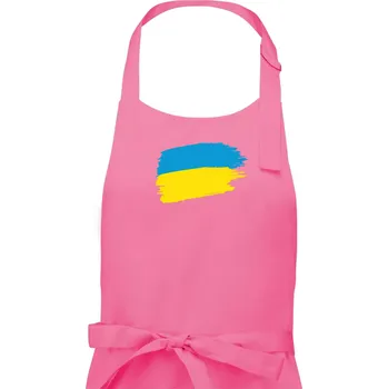 Kuchyňská zástěra Ukrajina vlajka - Pánská zástěra na vaření - Univerzální velikost ( Růžová )