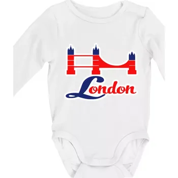 Kojenecké oblečení London most - Body kojenecké s dlouhým rukávem - Dlouhý r. do 3 měs ( Bílá )