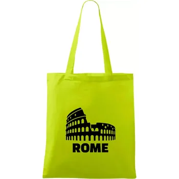 Italy Koloseum Rome - Taška bavlněná - 42 x 38 cm ( Limetková )