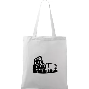 Itálie Koloseum - Taška bavlněná - 42 x 38 cm ( Bílá )