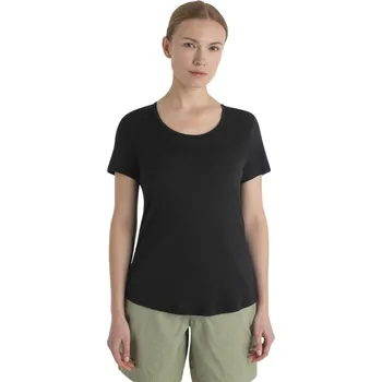 Dámské tričko Dámské merino triko krátký rukáv ICEBREAKER Wmns 125 Cool-Lite Sphere III SS Scoop Tee, Black velikost: L