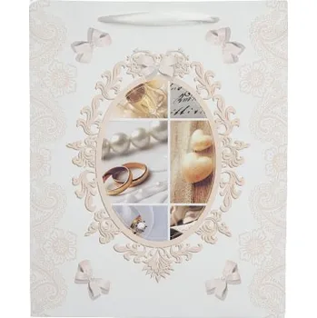 Dárková taška Velká dárková taška - svatební bílá