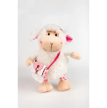 plyšák Sleep-well Plyšák ovečka s taškou, 30cm, růžová