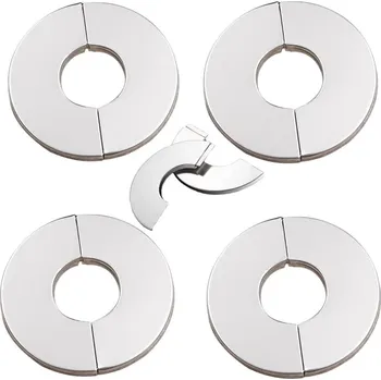 Krytka potrubí Ozdobné kryty trubek, nerezová ocel, 24mm, 5 kusů, chrom