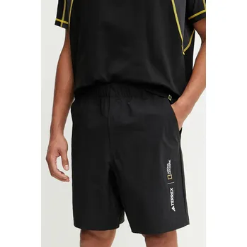 Pánské kraťasy Sportovní šortky adidas TERREX x National Geographic pánské, černá barva, JD5845 99X, vel. S