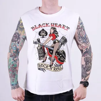 Pánské tričko Pánské triko bez Rukávu BLACK HEART Rockabilly Queen velikost: M