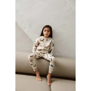 Dětské legíny Liewood béžová barva, vzorované LW17205 02X, vel. 80