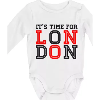 Dětská móda Its time for LONDON - Body kojenecké s dlouhým rukávem - Dlouhý r. do 3 měs ( Bílá )
