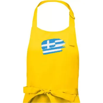 Kuchyňská zástěra Řecko vlajka - Dámská zástěra na vaření - Univerzální velikost ( Žlutá )