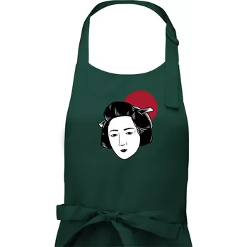 Kuchyňská zástěra Japan culture - žena - Pánská zástěra na vaření - Univerzální velikost ( Lahvově zelená )