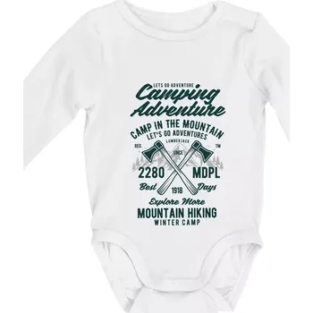 Camping Adventure Mountain hiking - Body kojenecké s dlouhým rukávem - Dlouhý r. do 3 měs ( Bílá )