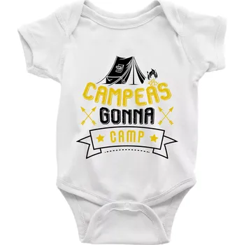 Kojenecký body Campers gonna camp - Body kojenecké s krátkým rukávem - Krátký r. 12-18 měs ( Bílá )