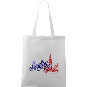 London Lettering - Taška bavlněná - 42 x 38 cm ( Bílá )
