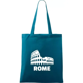 Italy Koloseum Rome - Taška bavlněná - 42 x 38 cm ( Petrolejová )