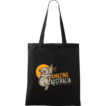 Amazing Australia koala - Taška bavlněná - 42 x 38 cm ( Černá )