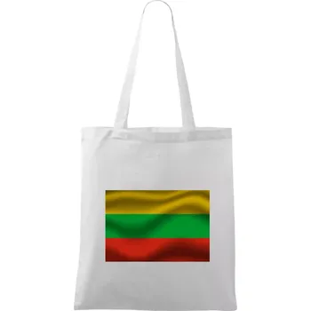 Litva vlajka obdélník - Taška bavlněná - 42 x 38 cm ( Bílá )